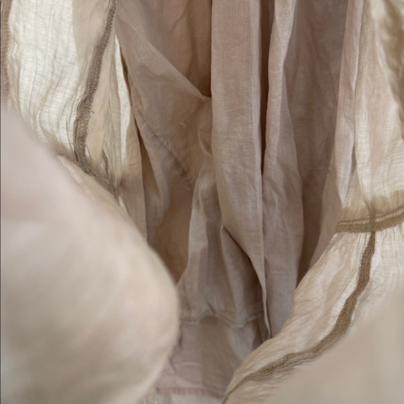 Free People Frankie Pintuck Elegant Tan Halter Dress size Small Petite - Picture 6 of 12